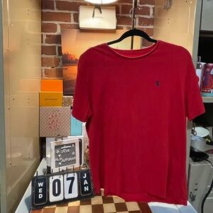 POLO Ralph Lauren Red Short Sleeve Logo Crew Neck